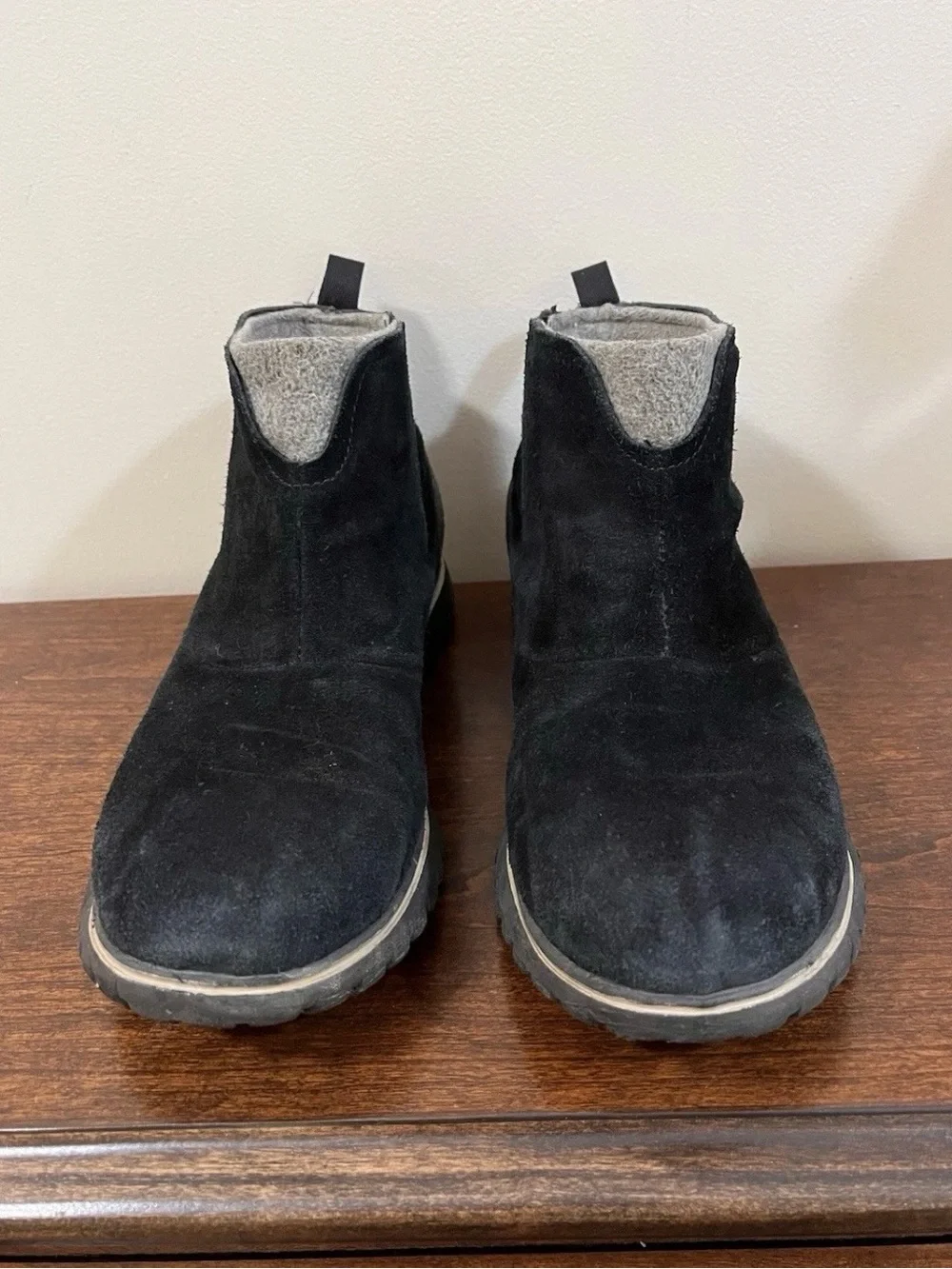 Sorel Waterproof Black Suede Ankle Bootie Pull On Lined Women's Boots Size 10